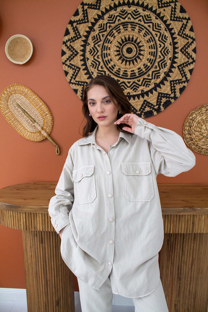 ELS Shirt and Pants Set to be Washed - Beige - Saanich