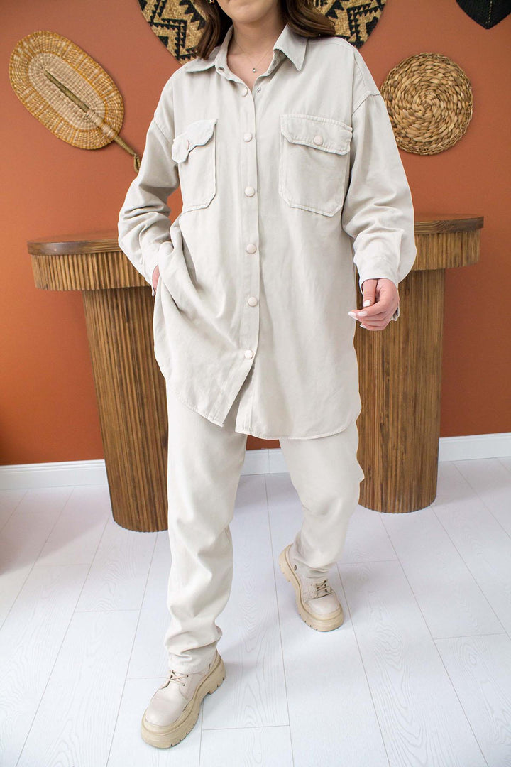 ELS Shirt and Pants Set to be Washed - Beige - Saanich