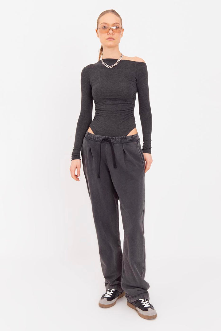 BSL Women Washed Pleat Detailed Trousers - Baranavichy