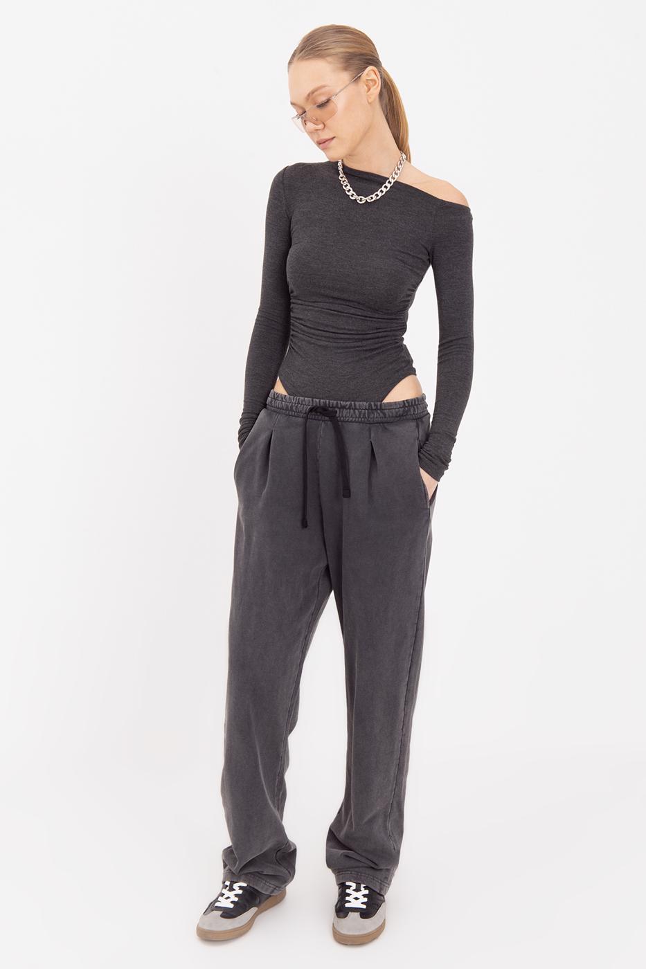 BSL Women Washed Pleat Detailed Trousers - Baranavichy