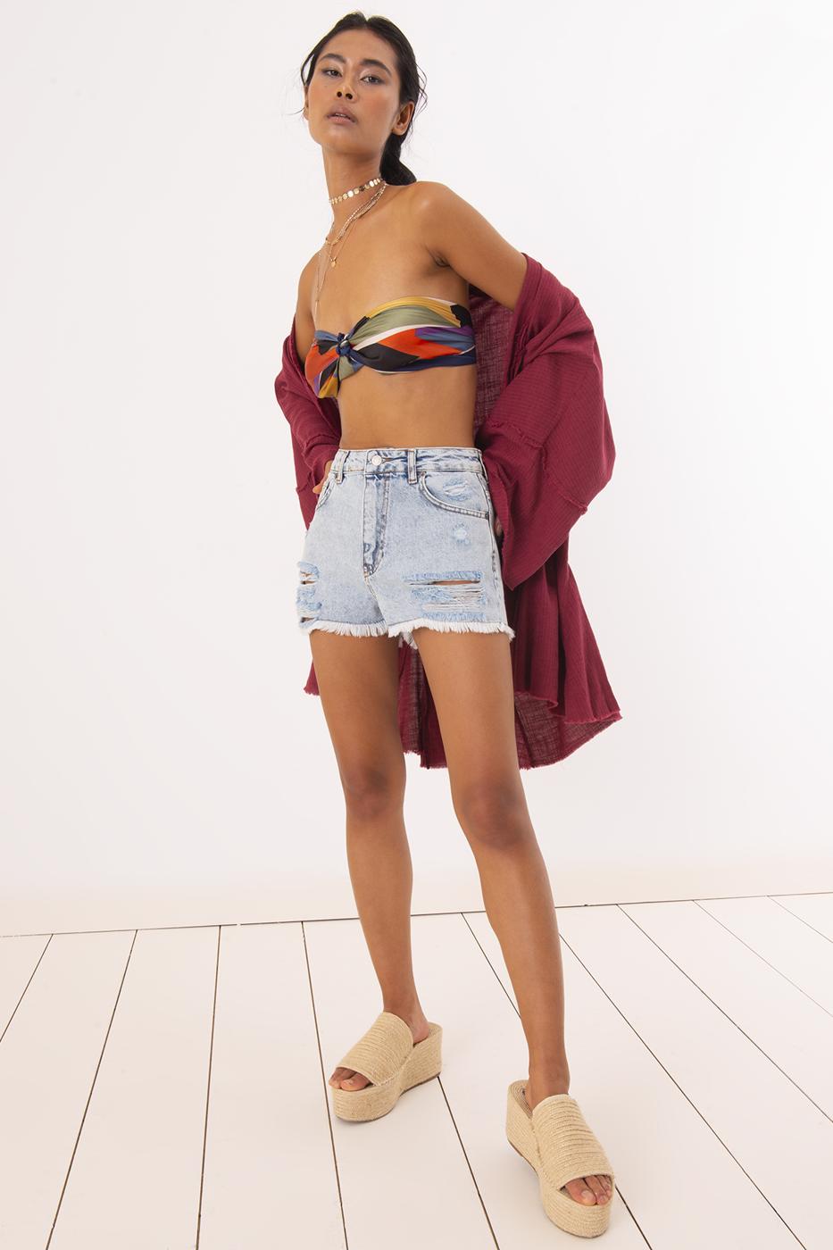 BSL Women Fray Denim Short Short - South Miami Heights