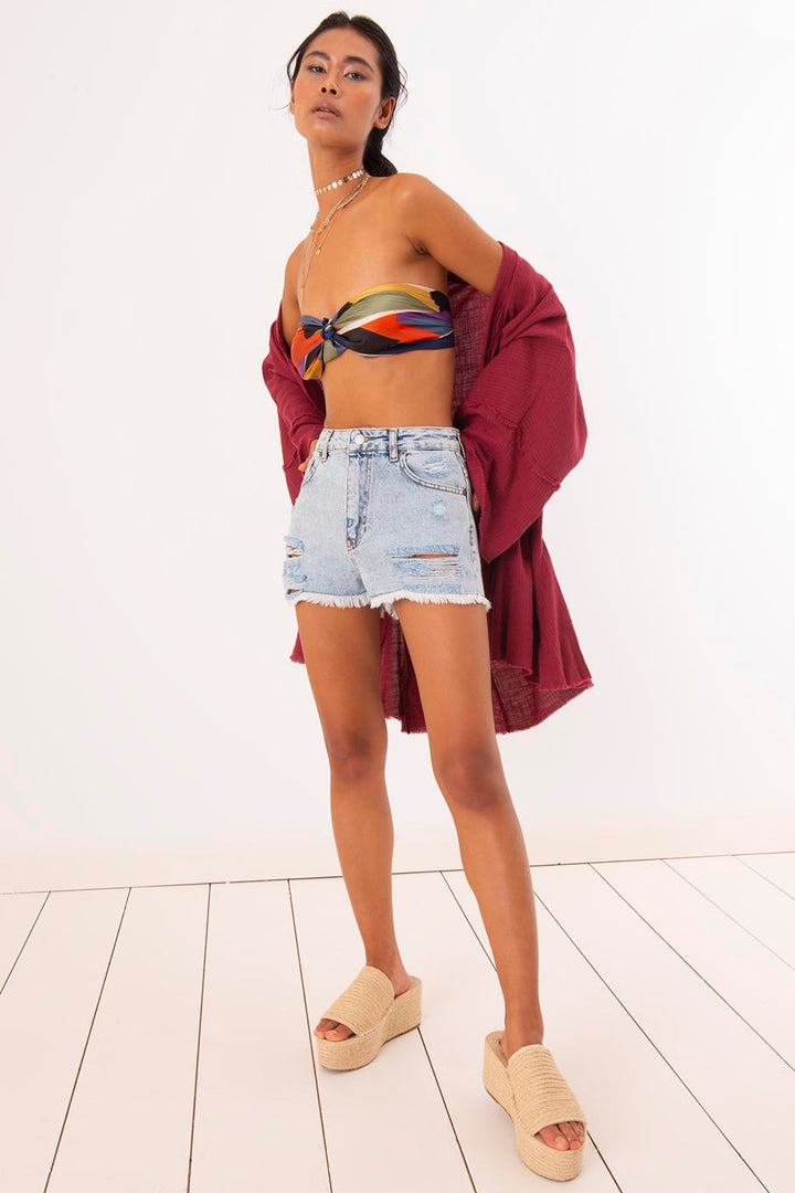 BSL Women Fray Denim Short Short - South Miami Heights