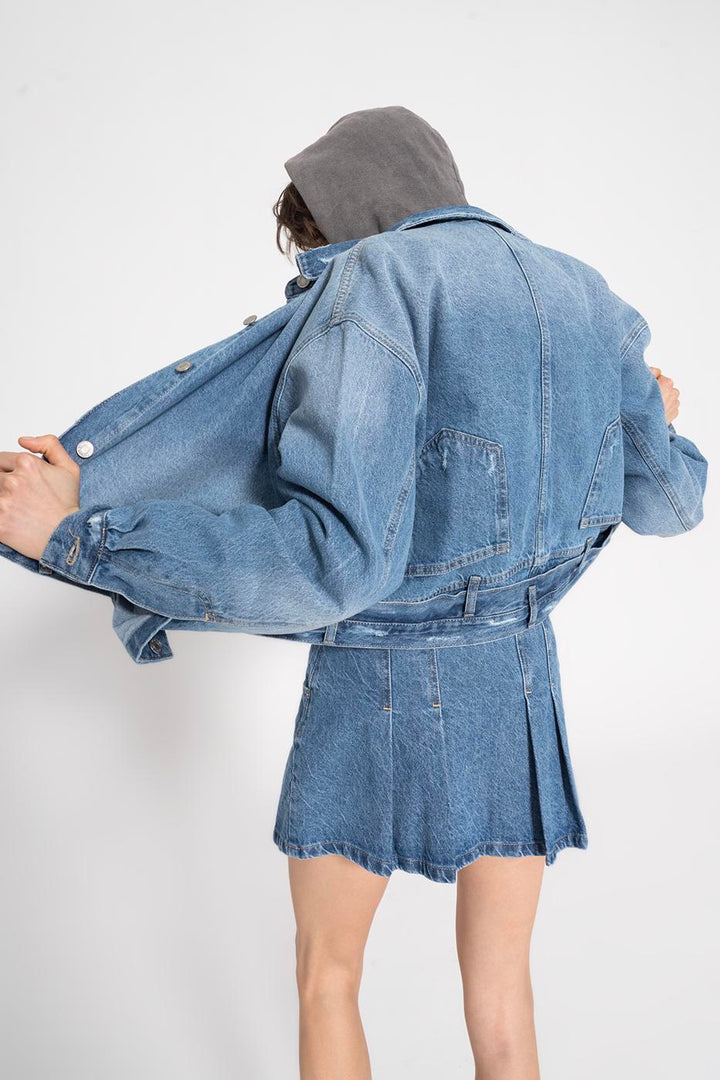 BSL Women Fray Denim Coat - Troyes