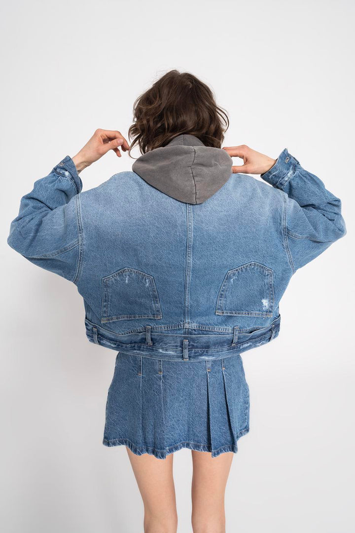 BSL Women Fray Denim Coat - Troyes