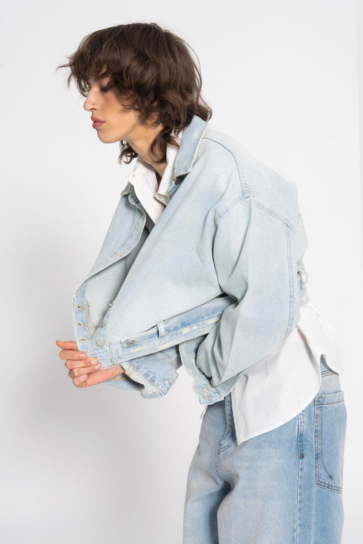 BSL Women Fray Denim Coat - Yakima