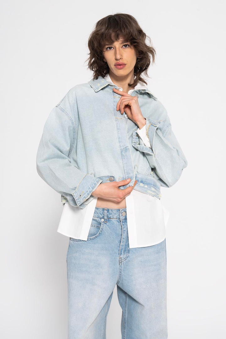 BSL Women Fray Denim Coat - Yakima