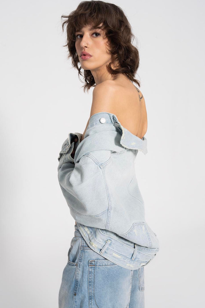 BSL Women Fray Denim Coat - Yakima