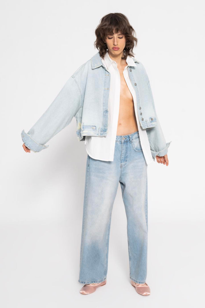 BSL Women Fray Denim Coat - Yakima