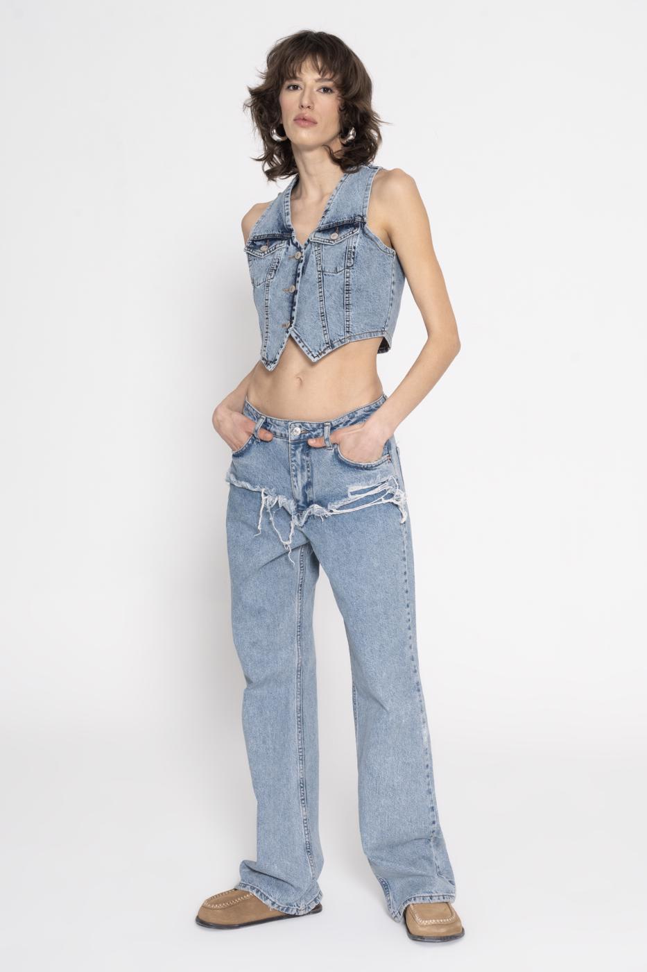 BSL Women Fray Denim Pants - Ivry-sur-Seine