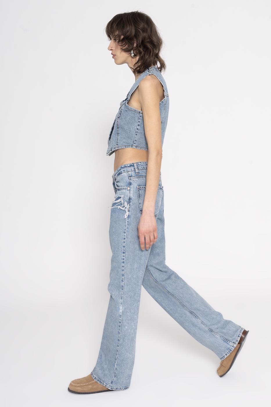 BSL Women Fray Denim Pants - Ivry-sur-Seine