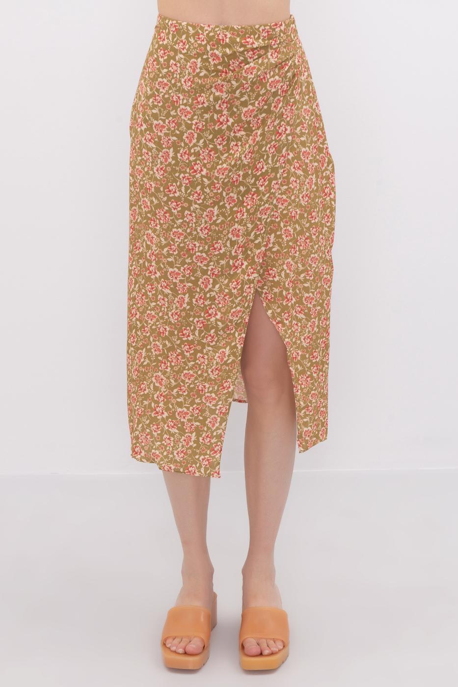 BSL Women Midi Skirt with Slit - Castleford