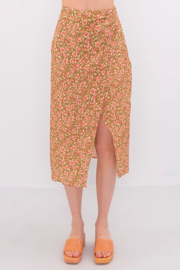 BSL Women Midi Skirt with Slit - Castleford