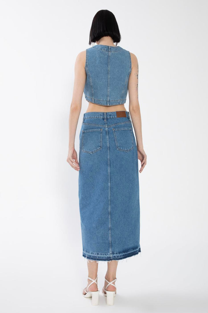 BSL Women Slitted Denim Skirt - Gahanna