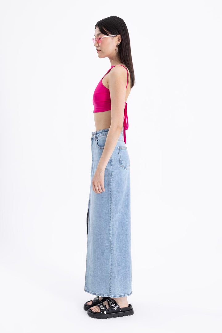 BSL Women Slitted Maxi Denim Skirt - Eastleigh