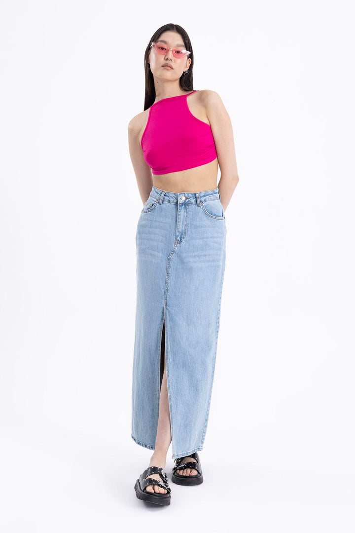 BSL Women Slitted Maxi Denim Skirt - Eastleigh