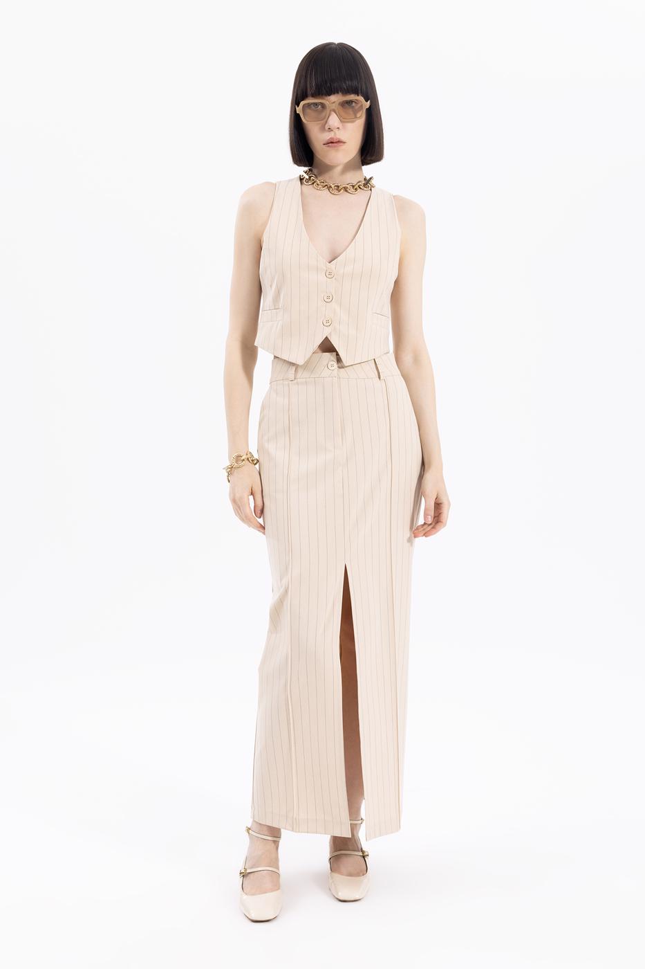 BSL Women Maxi Pencil Skirt with Slit  - Matosinhos