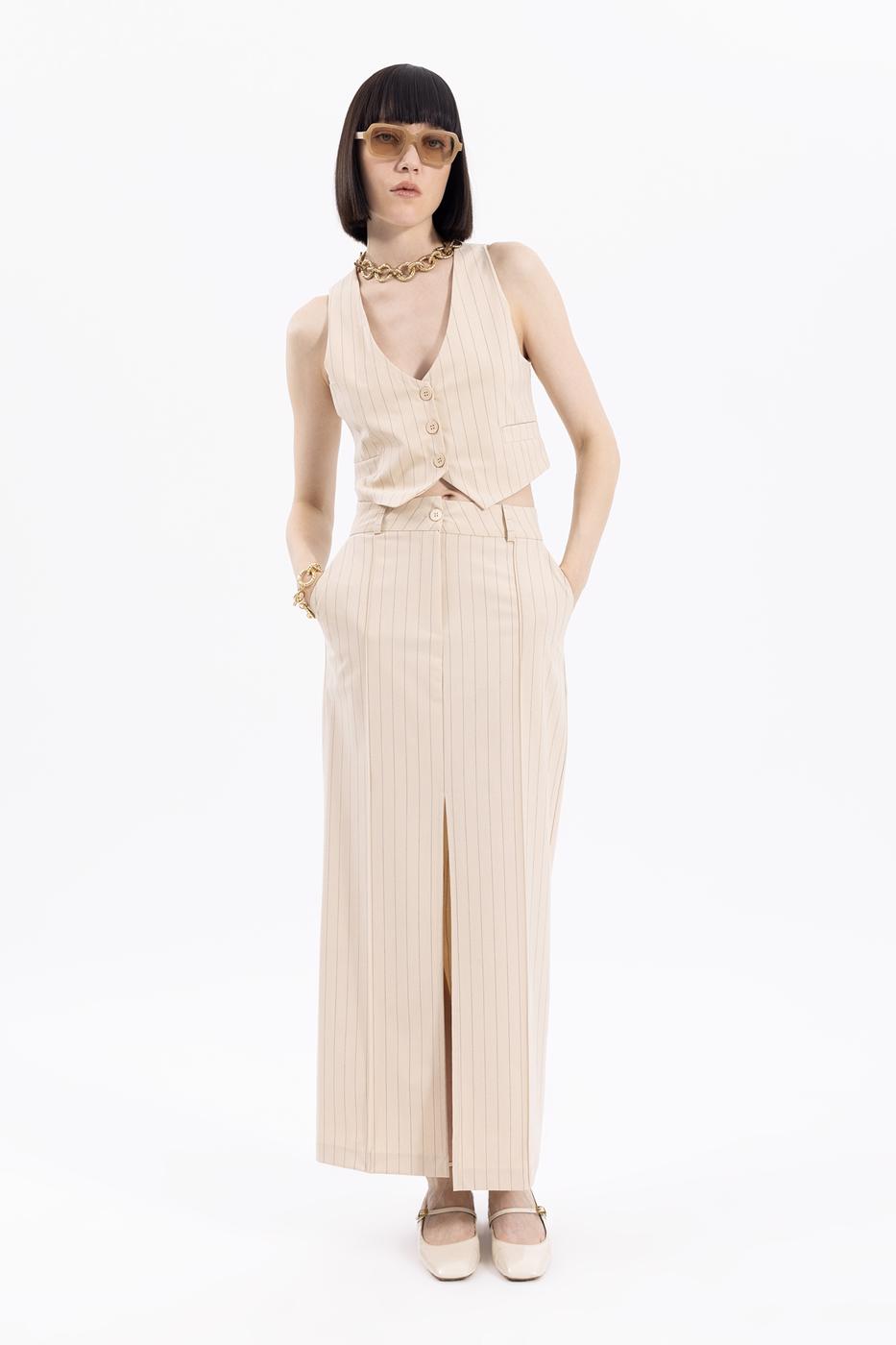 BSL Women Maxi Pencil Skirt with Slit  - Matosinhos