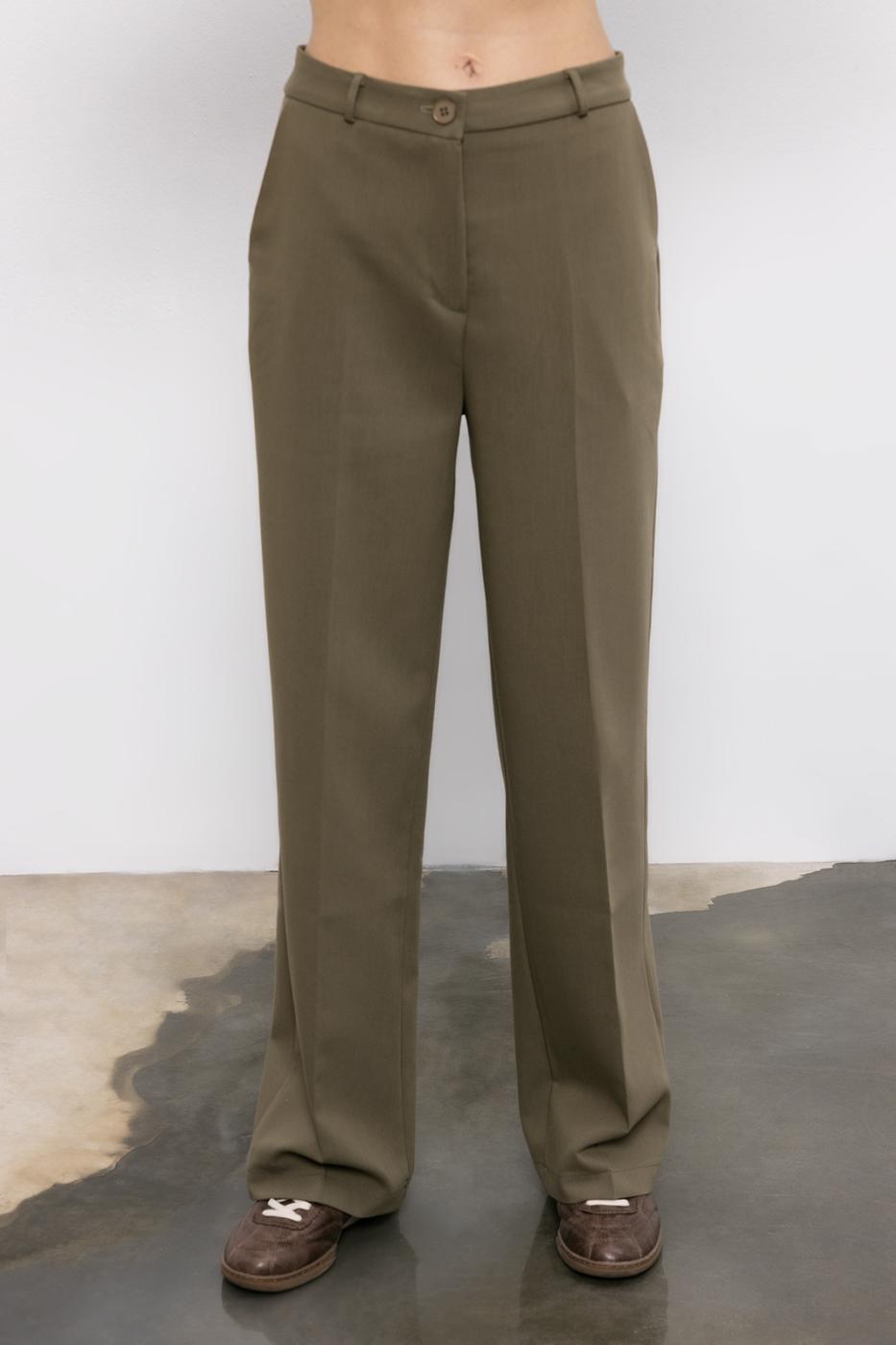 BSL Women High Waist Straight Cut Trousers - Benidorm