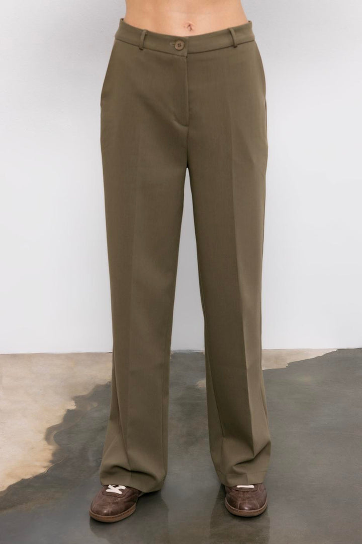 BSL Women High Waist Straight Cut Trousers - Benidorm
