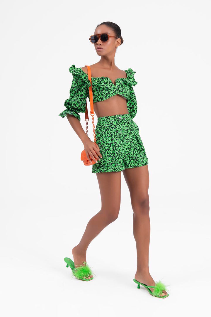 BSL Women High Waist Mini Short - Burgos