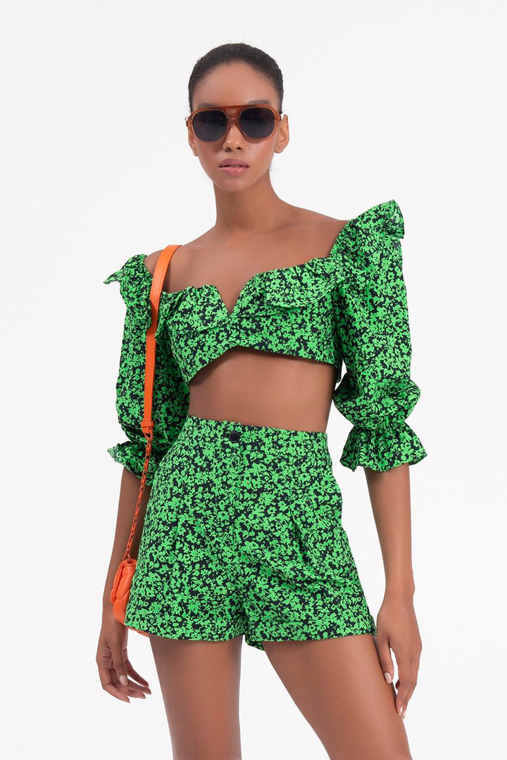 BSL Women High Waist Mini Short - Burgos