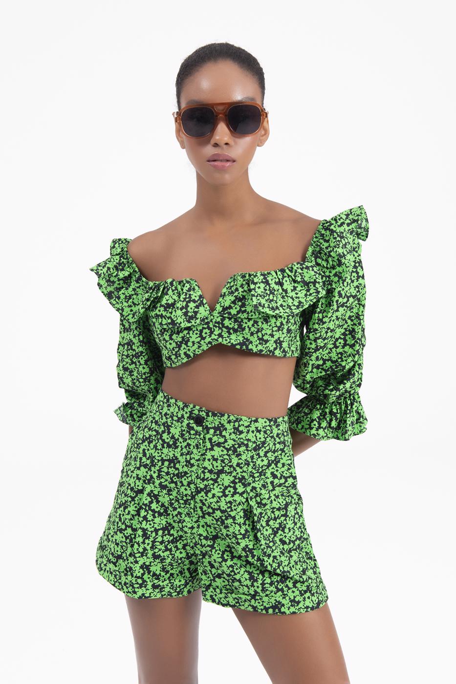 BSL Women High Waist Mini Short - Burgos