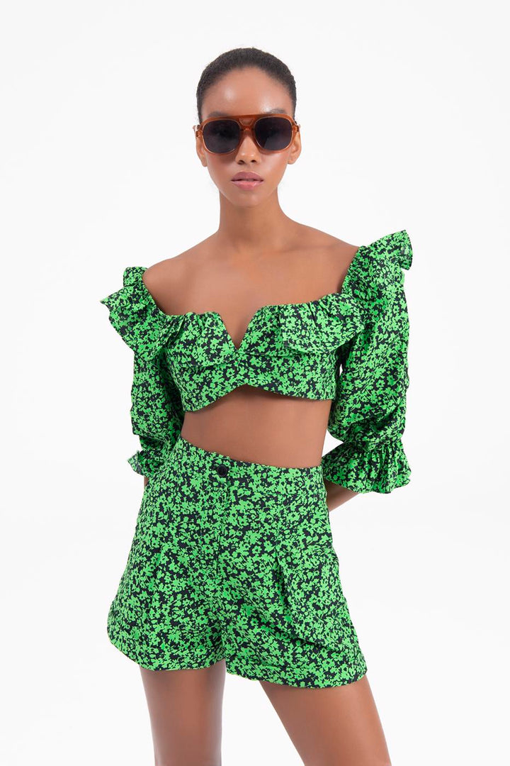 BSL Women High Waist Mini Short - Burgos