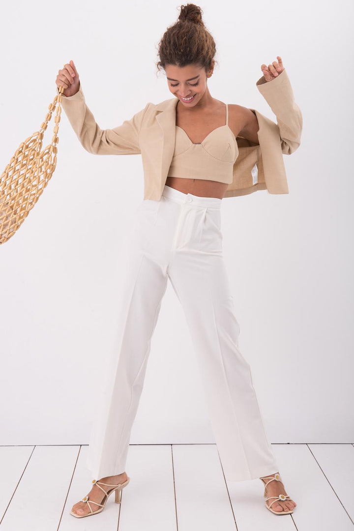 BSL Women High Waist Palazzo Pants - San Pedro
