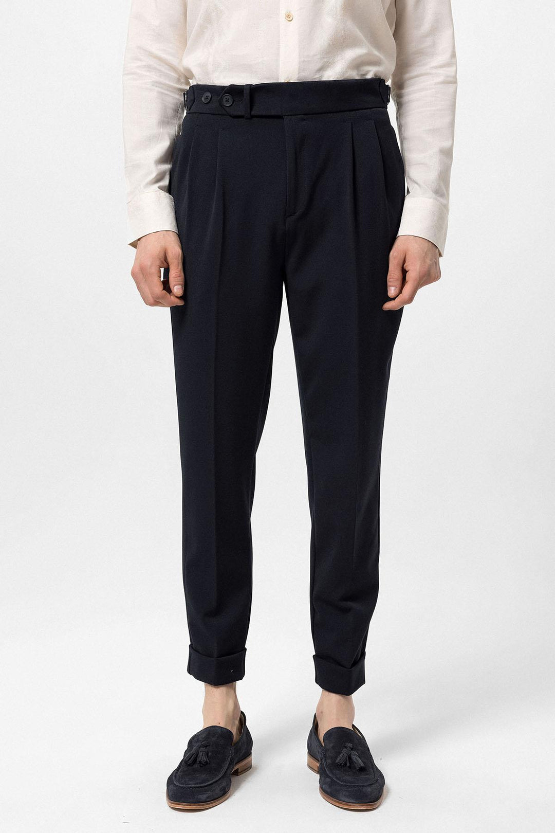 ANT High Waist Pleated Carrot Fit Men's Trousers - Catanzaro