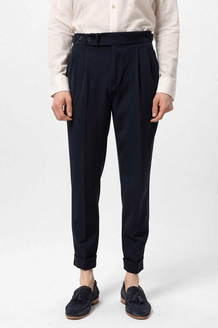ANT High Waist Pleated Carrot Fit Men's Trousers - Catanzaro