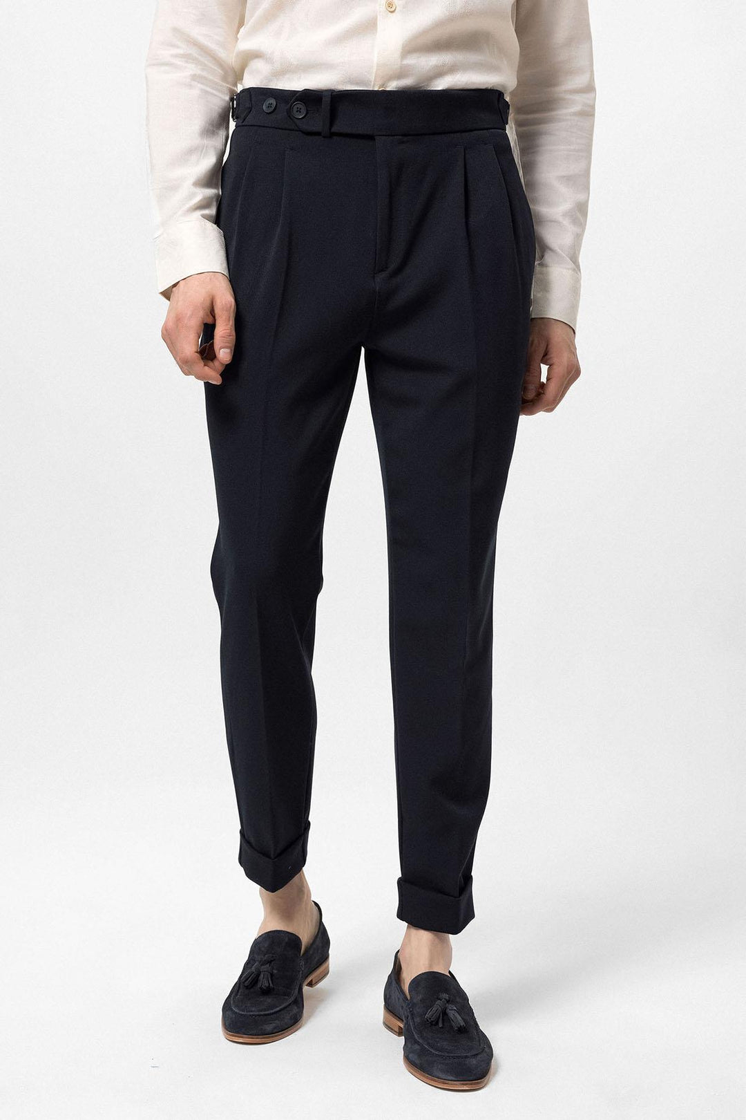 ANT High Waist Pleated Carrot Fit Men's Trousers - Catanzaro