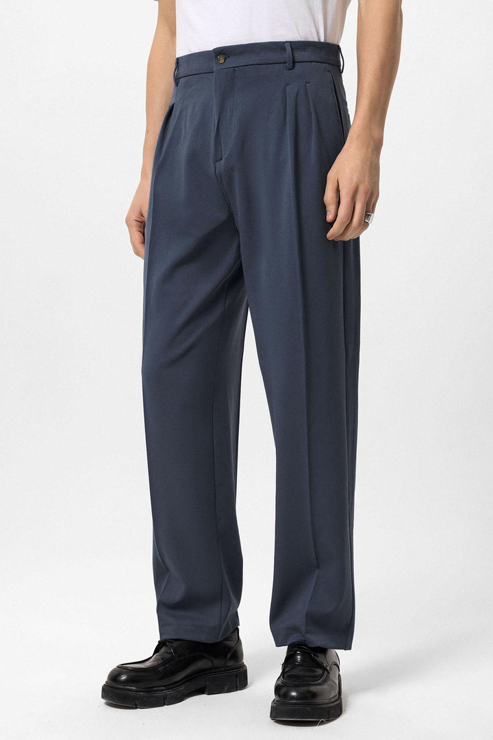 ANT High Waist Pleated Comfortable Fit Men's Trousers - Saint-Nazaire