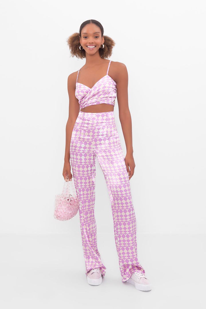 BSL Women High rise satin pants - Woburn
