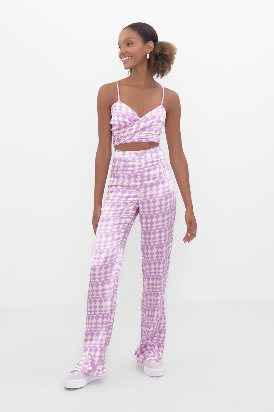 BSL Women High rise satin pants - Woburn