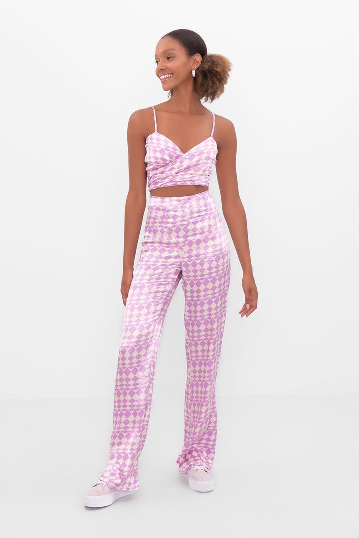 BSL Women High rise satin pants - Woburn
