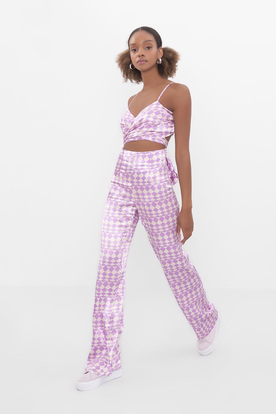BSL Women High rise satin pants - Woburn
