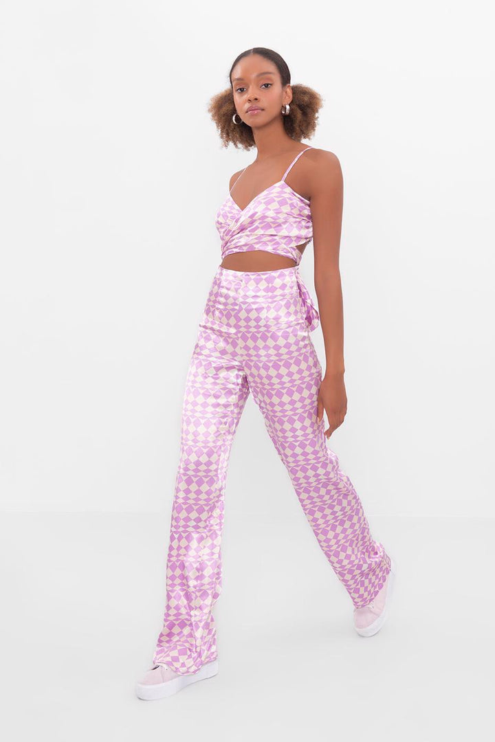 BSL Women High rise satin pants - Woburn