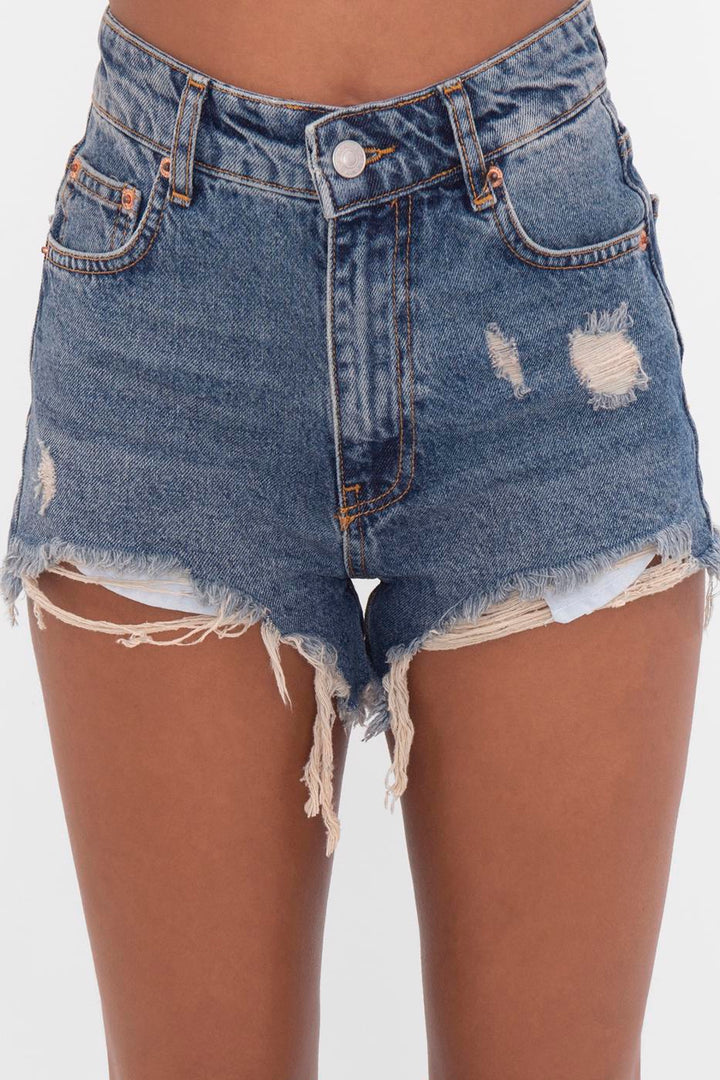 BSL Women High rise fray denim short - Erie