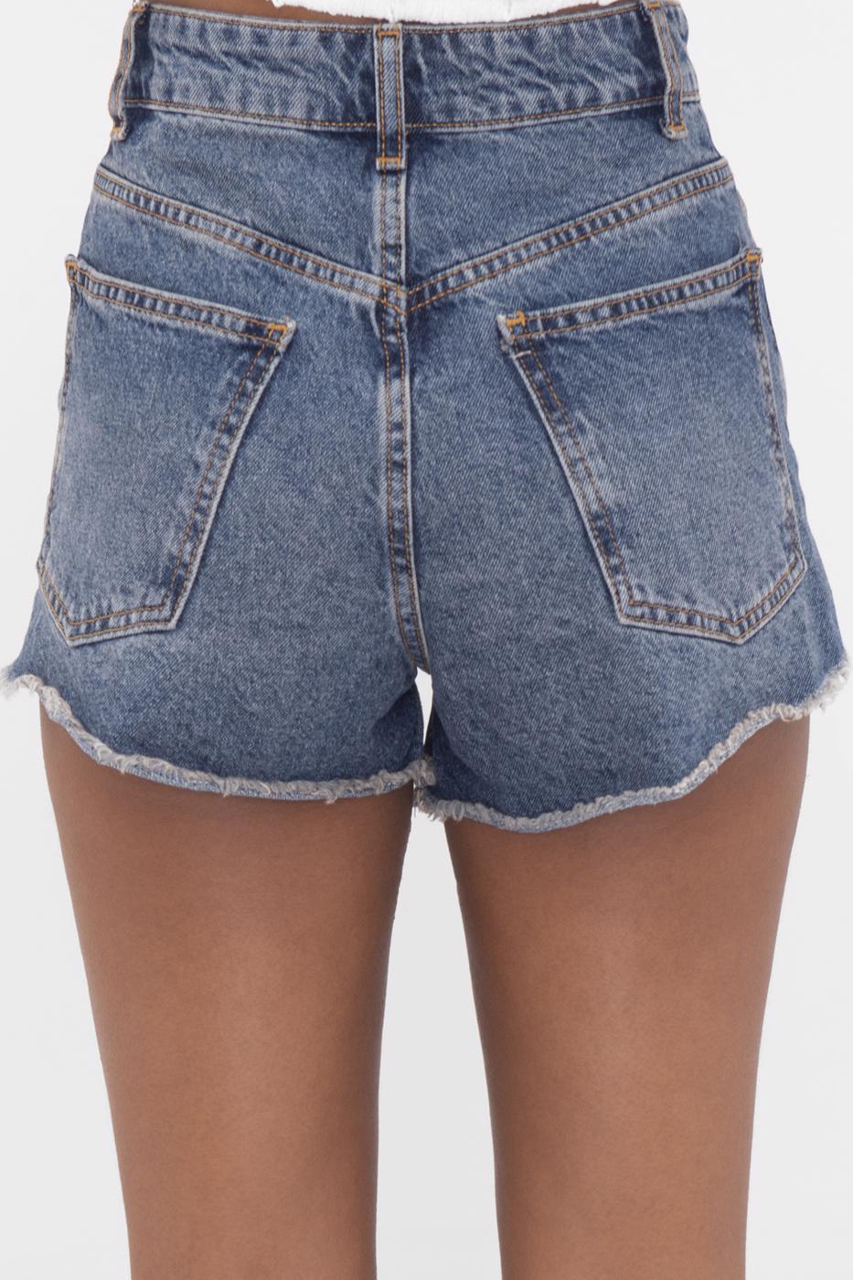 BSL Women High rise fray denim short - Erie