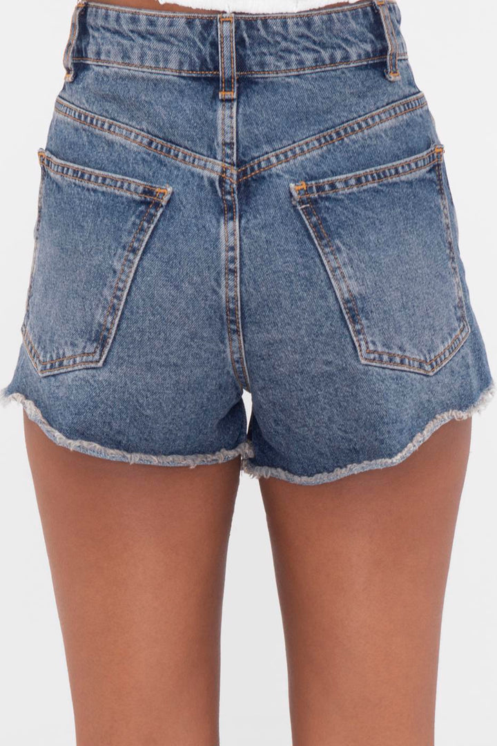 BSL Women High rise fray denim short - Erie