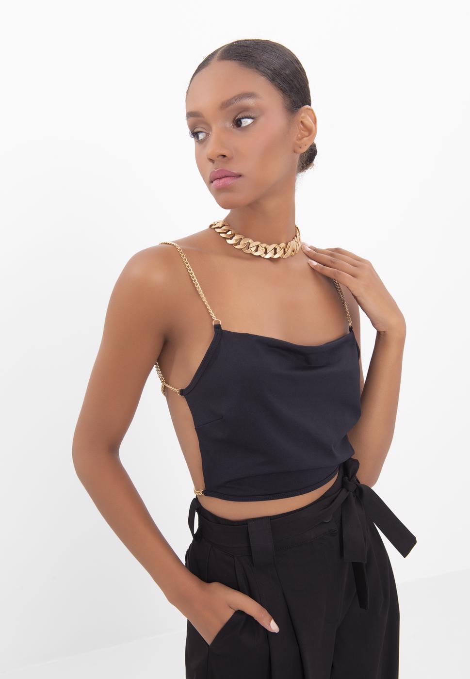 BSL Women Chain detailed Crop Top - Sindelfingen