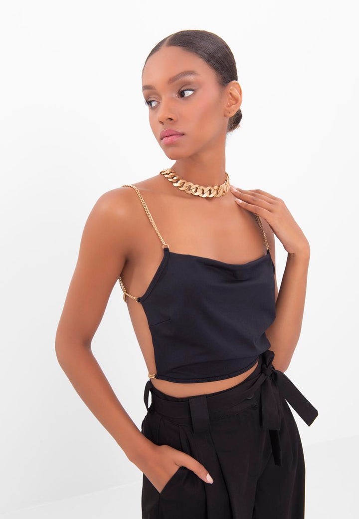 BSL Women Chain detailed Crop Top - Sindelfingen