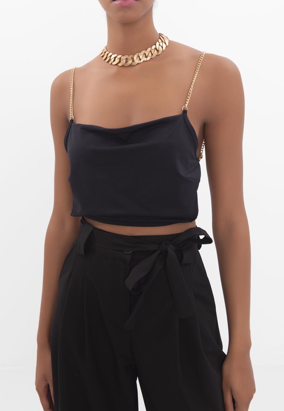 BSL Women Chain detailed Crop Top - Sindelfingen