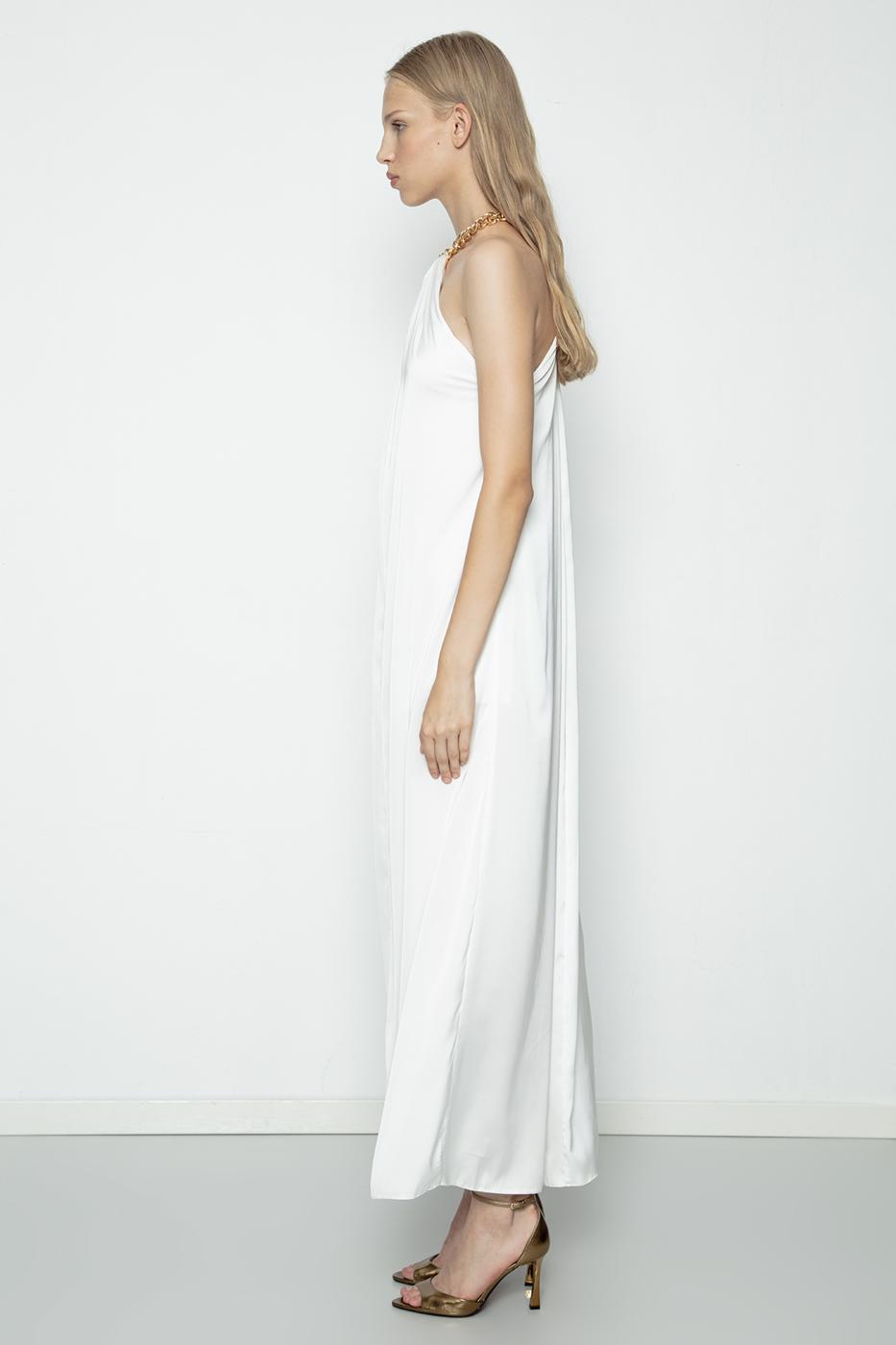 BSL Women Chain Detailed Satin Maxi Dress - Chicago