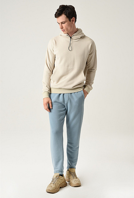ANT Elastic Detailed Men's Sweatshirt Beige - Manassa