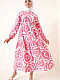 BNG 447 Patterned Hijab Dress Rose - Fayetteville