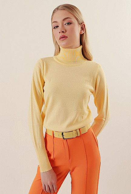 BGD 7 Turtleneck Knitwear Sweater A.Yellow Women's Knitwear Sweater - Phoenix