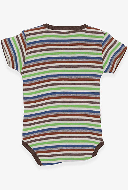 BRE Baby Boy Snap-On Bodysuit Striped Mixed Color - Whitesburg