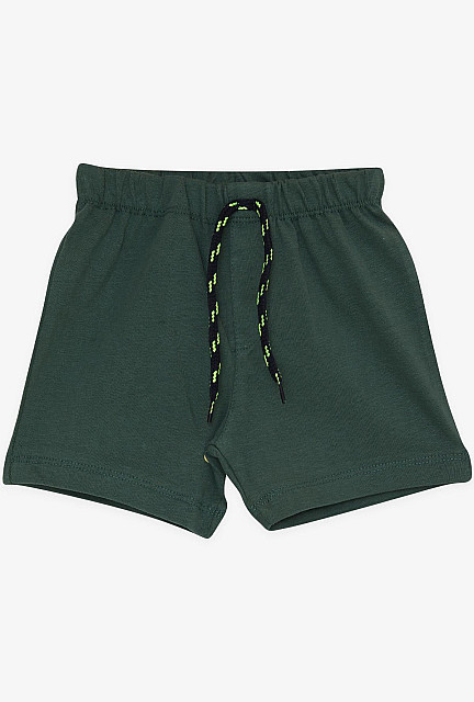 BRE Baby Boy Shorts Elastic Waist Lace-up Basic Dark Green - Gilmanton