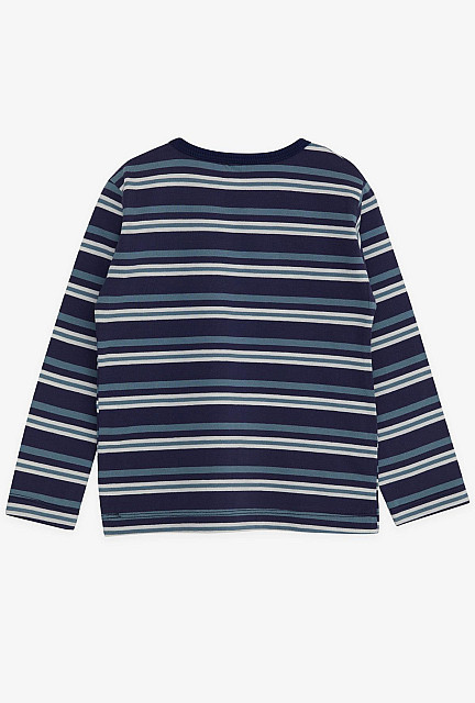 BRE Baby Boy Long Sleeve T-Shirt With Pop Striped Car Printed Mix Color - Rolling Hills